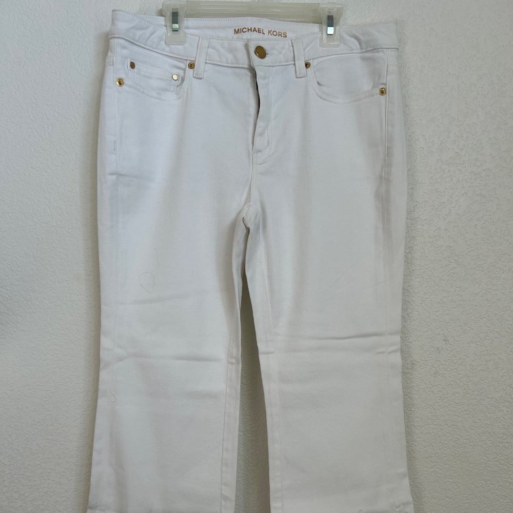 Women's  White Bootcut Michael Kors Jeans